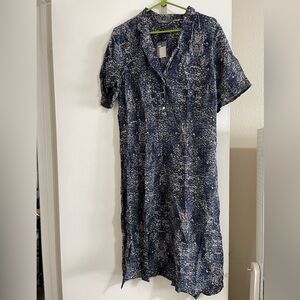 Brand New with tags blue flowy dress size ~12-16 (see description)